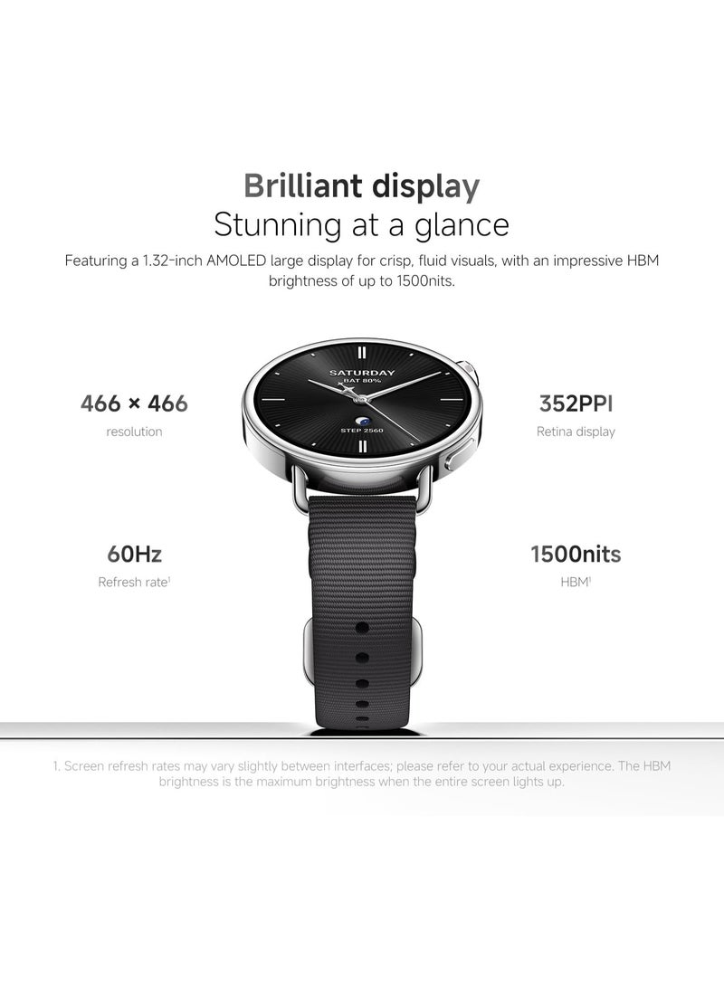 Mii SmartWatch S4 41mm, ultra-lightweight 32g body, Menstrual Cycle Prediction, 150+ sports modes, Safety Guardian Features, HyperOS 3, Fluororubber Strap (Black) - Image 3